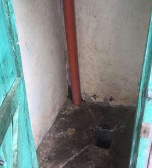 A pit latrine toilet in Kenya